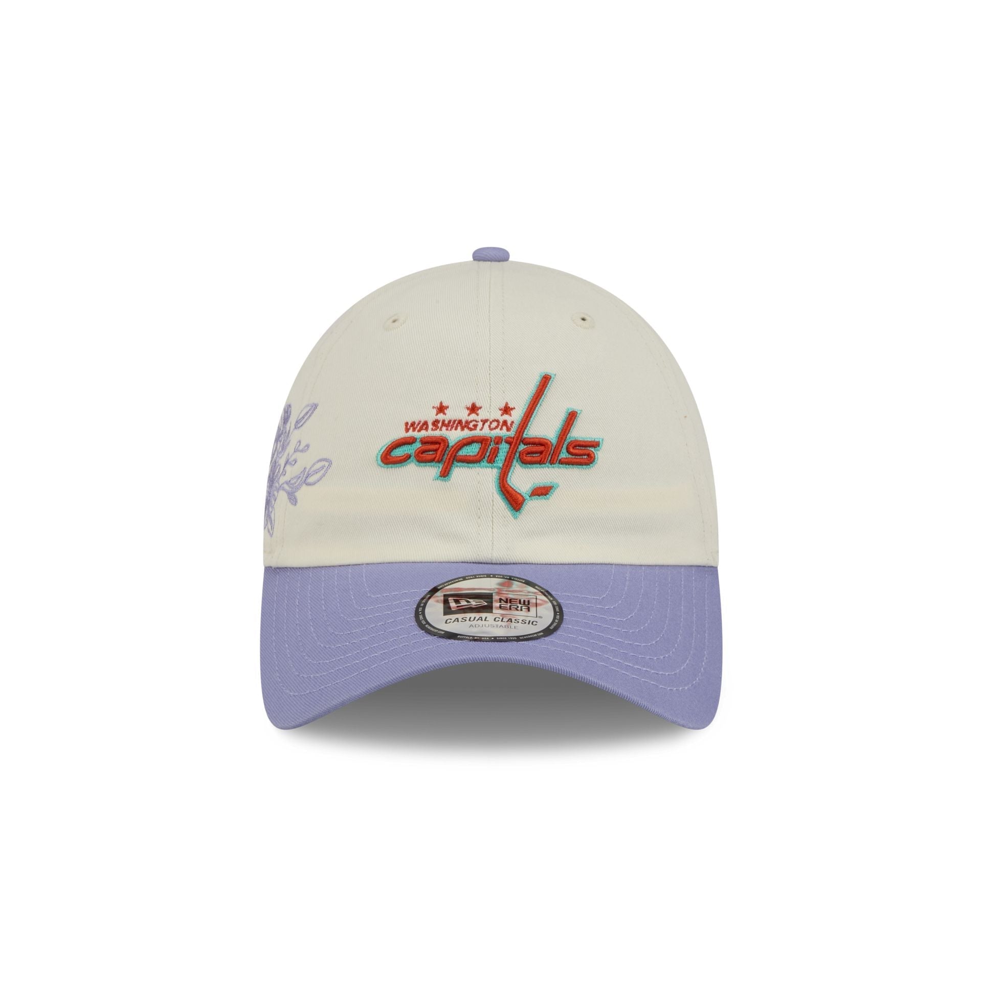 Washington Capitals Lavender Flowers Casual Classic Adjustable Hat