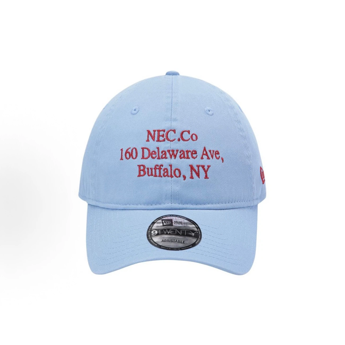 Light Blue Vintage Address Embroidered Dad Hat, Unstructured Soft Crown Curved Brim Adjustable Baseball Cap for Men Women