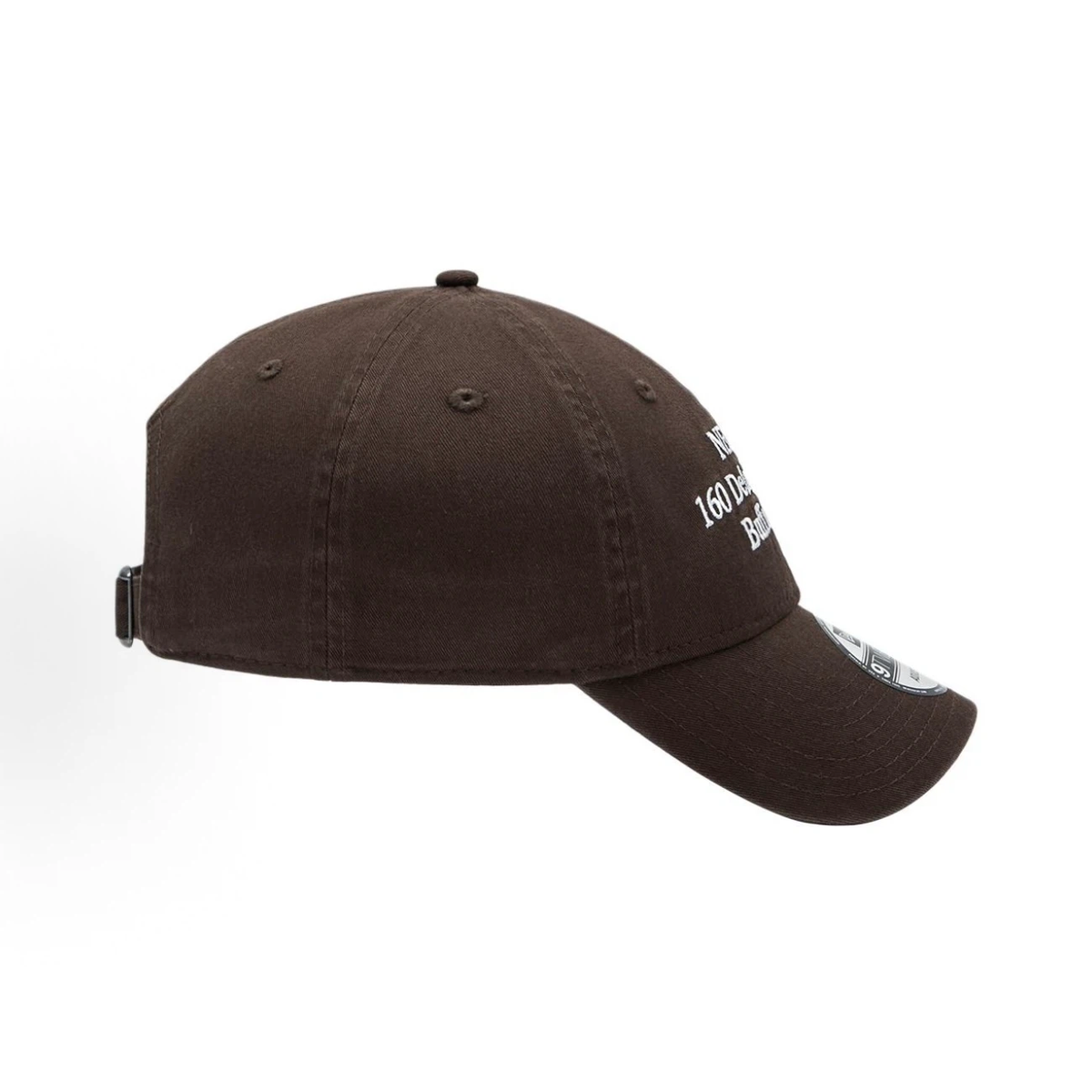 Brown Vintage Address Embroidered Dad Hat, Unstructured Soft Crown Curved Brim Adjustable Baseball Cap for Men Women