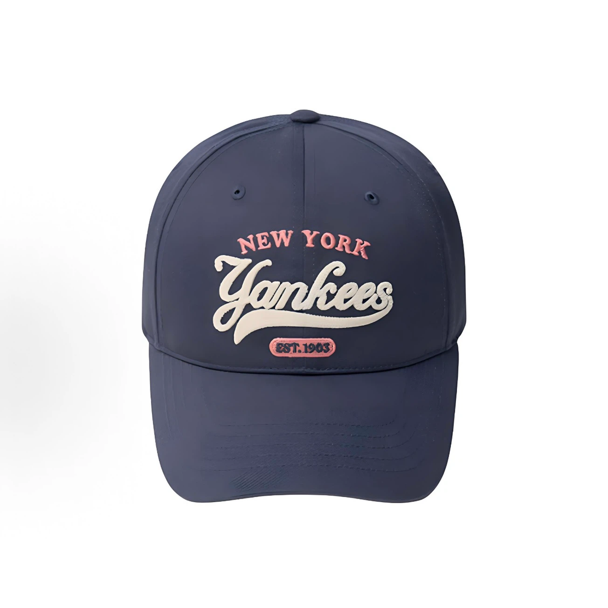 Navy Vintage Baseball Team Embroidered Cap, Unstructured Soft Crown Curved Brim Adjustable Dad Hat for Men Women