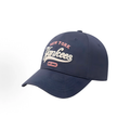 Navy Vintage Baseball Team Embroidered Cap, Unstructured Soft Crown Curved Brim Adjustable Dad Hat for Men Women