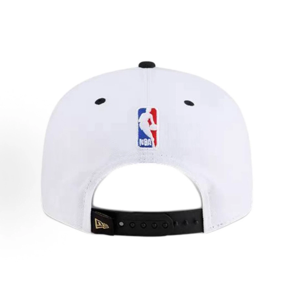 White & Black 2025-2026 Basketball Champions Embroidered Snapback Cap, Flat Brim Adjustable Hip Hop Hat for Men Women
