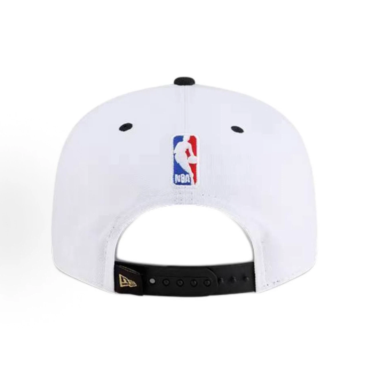 White & Black 2025-2026 Basketball Champions Embroidered Snapback Cap, Flat Brim Adjustable Hip Hop Hat for Men Women